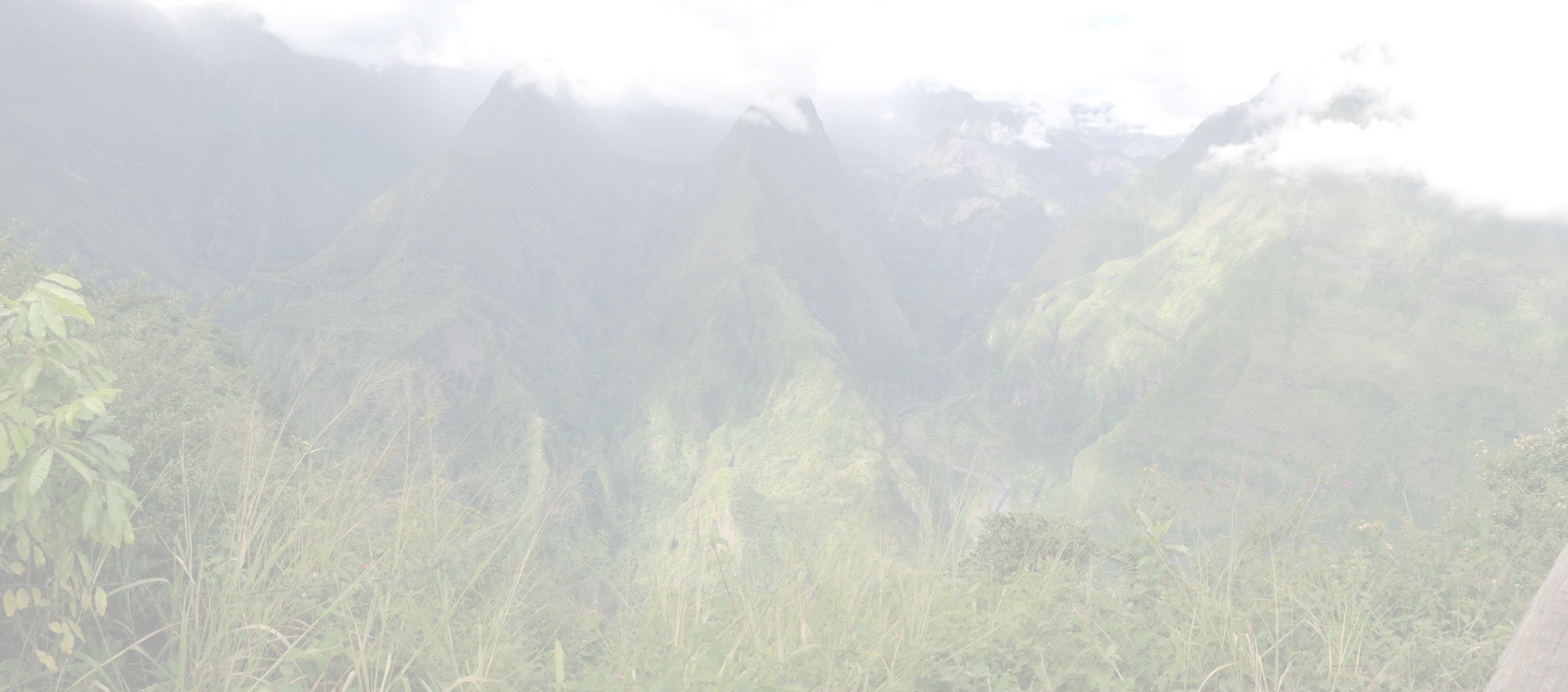 Paysage montagneux de l'ile de la Réunion